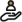 Black outline of a hand holding a simplified person icon with a brown circular head, symbolizing support, customer service, or a point of contact.